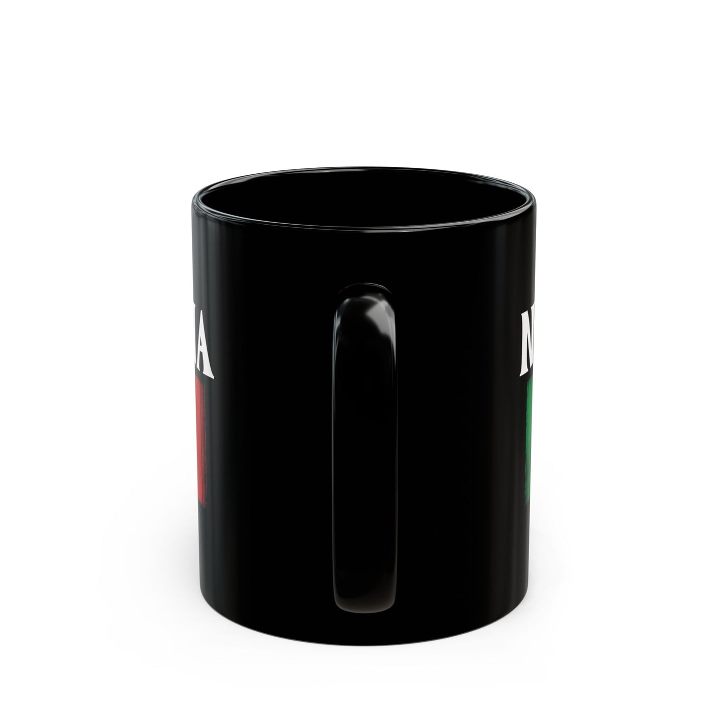 Nonna Italian Flag Distressed Effect Black Mug (11oz, 15oz)