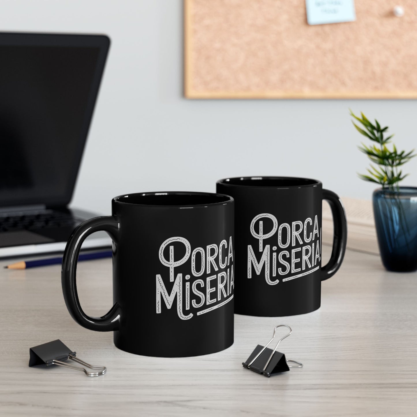 Porca Miseria Black Mug (11oz, 15oz)