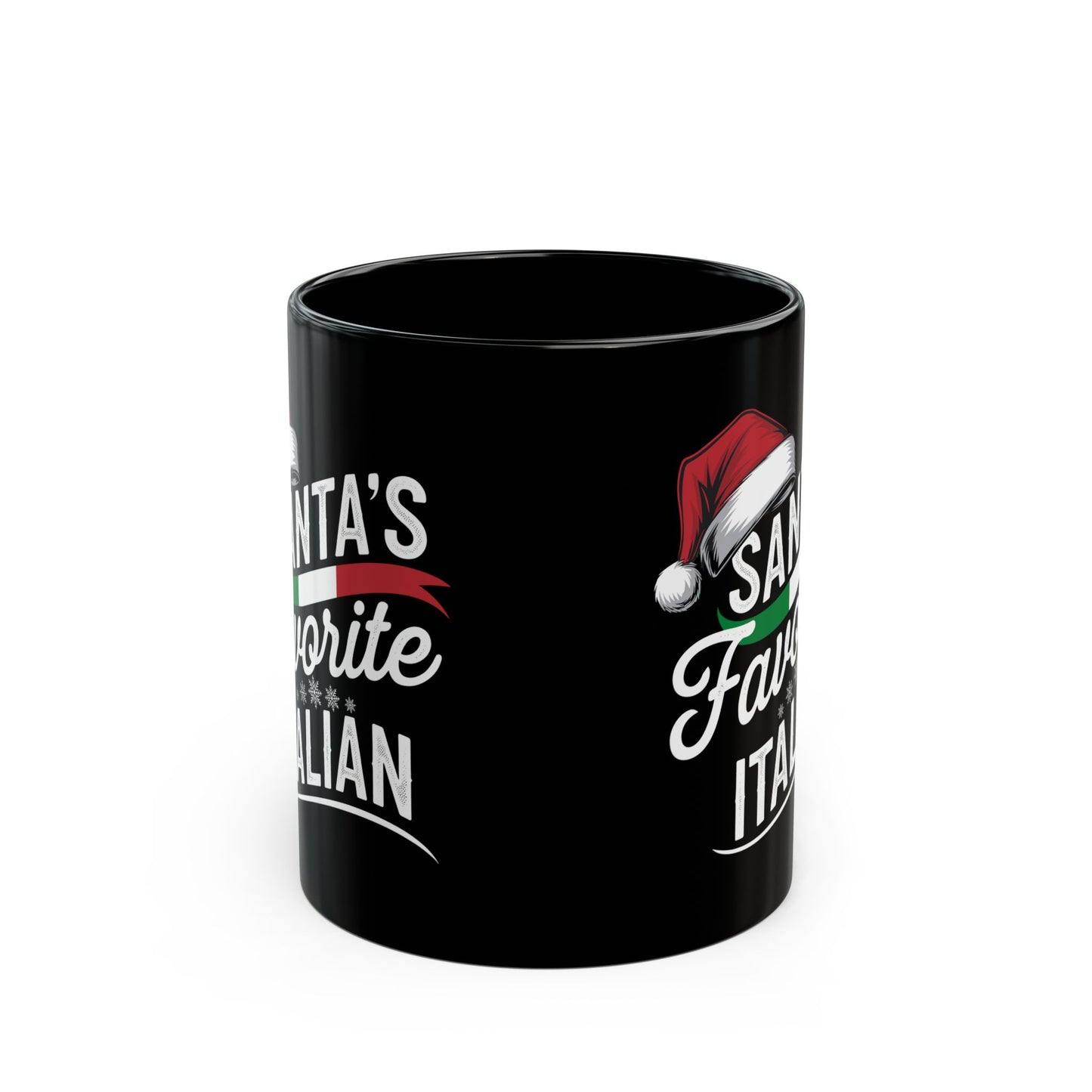 Santa's Favorite Italian Black Mug (11oz, 15oz)