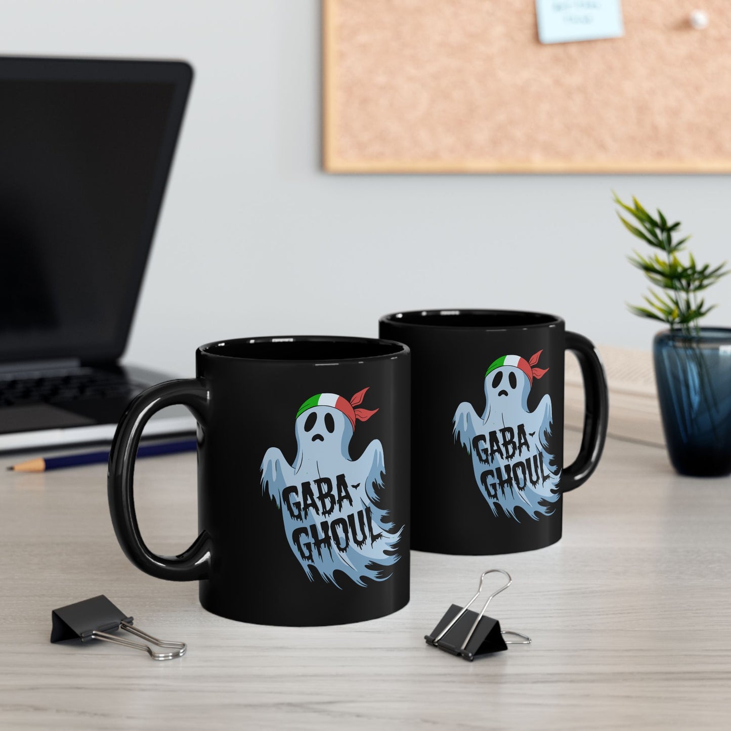 Halloween Gabaghoul Ghost Black Mug (11oz, 15oz)