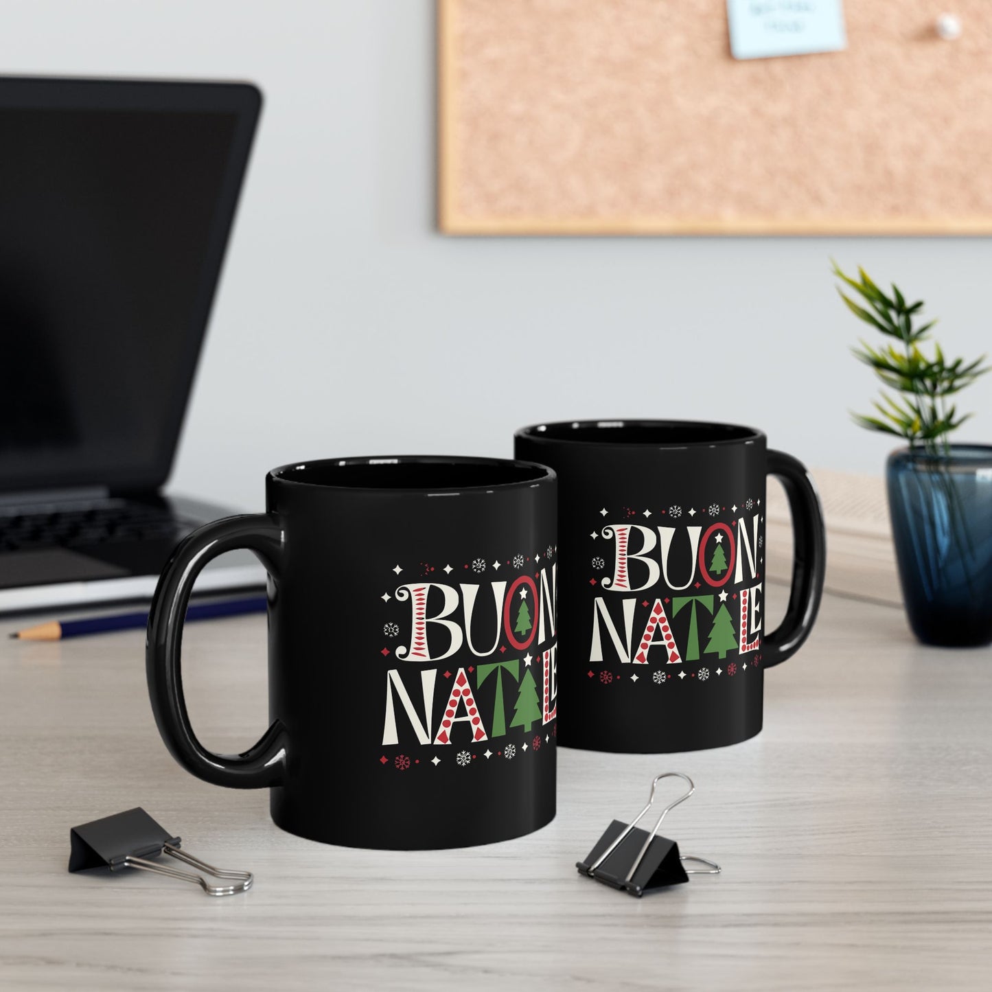 Buon Natale Black Mug (11oz, 15oz)