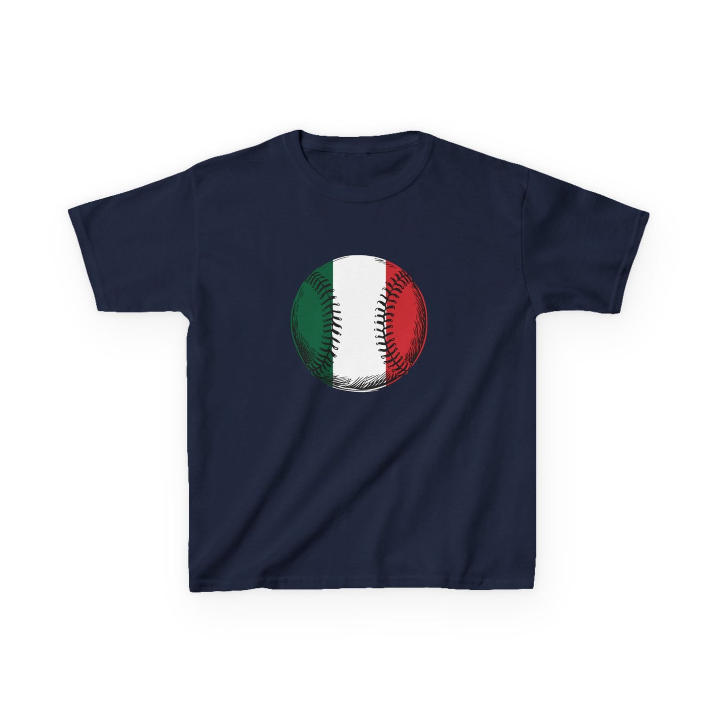 Italian Flag Baseball Kids Tee