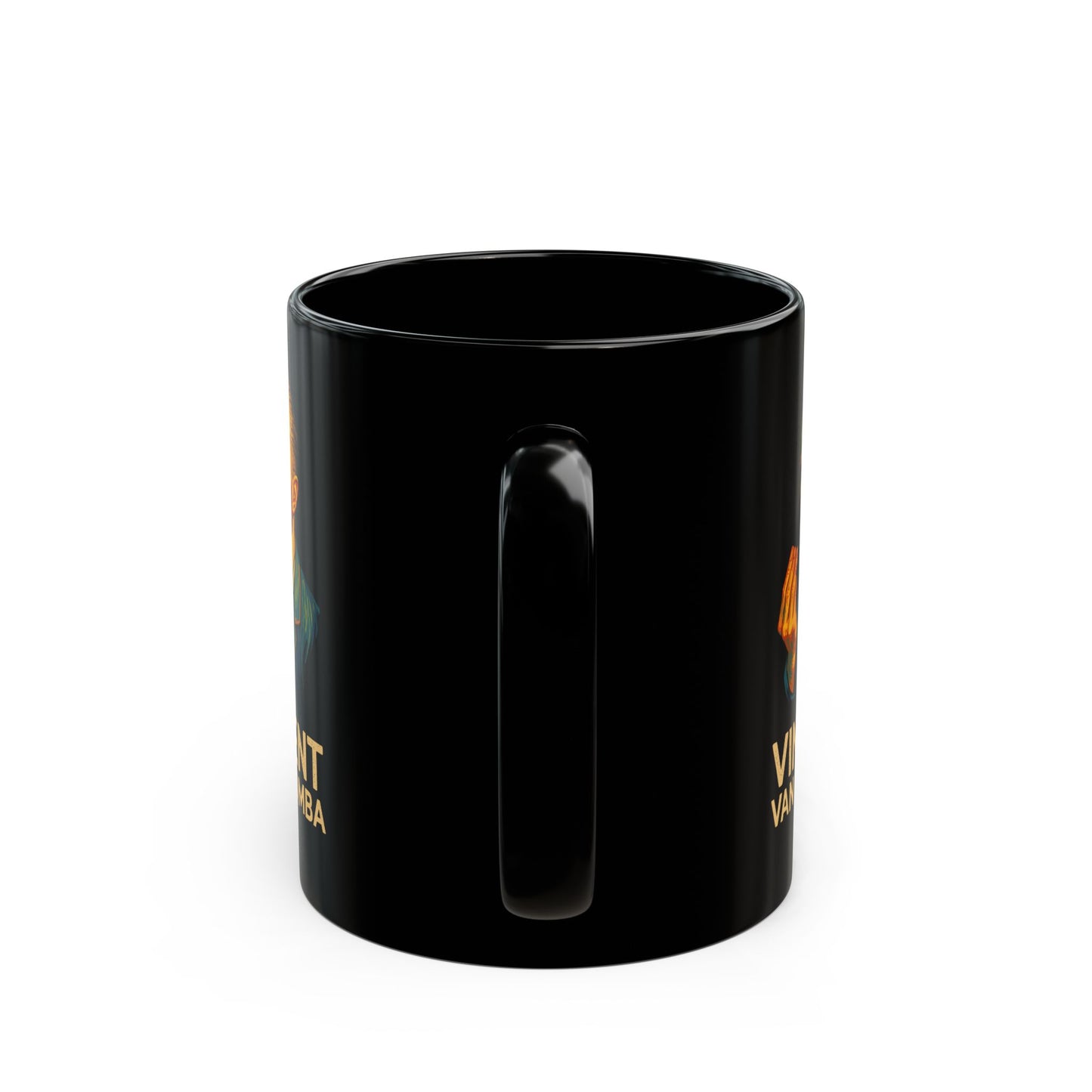 Vincent van Goomba Cornicello Hand Gesture Black Mug (11oz, 15oz)