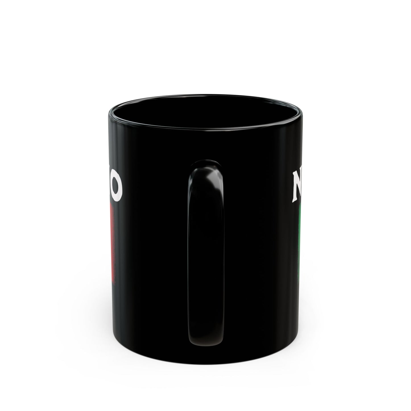Nonno Italian Flag Distressed Effect Black Mug (11oz, 15oz)
