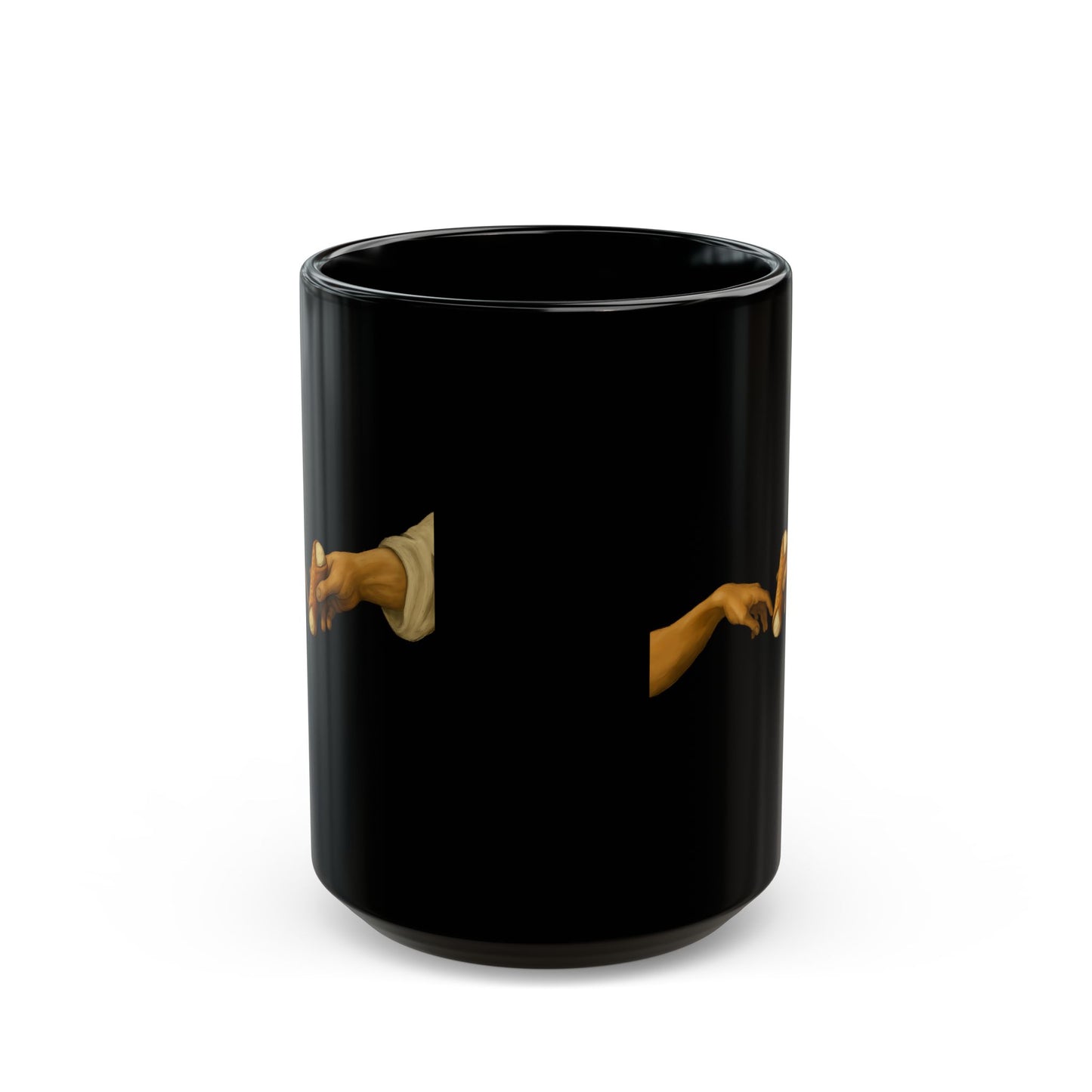Creation of Adam Michelangelo Cannoli Black Mug (11oz, 15oz)