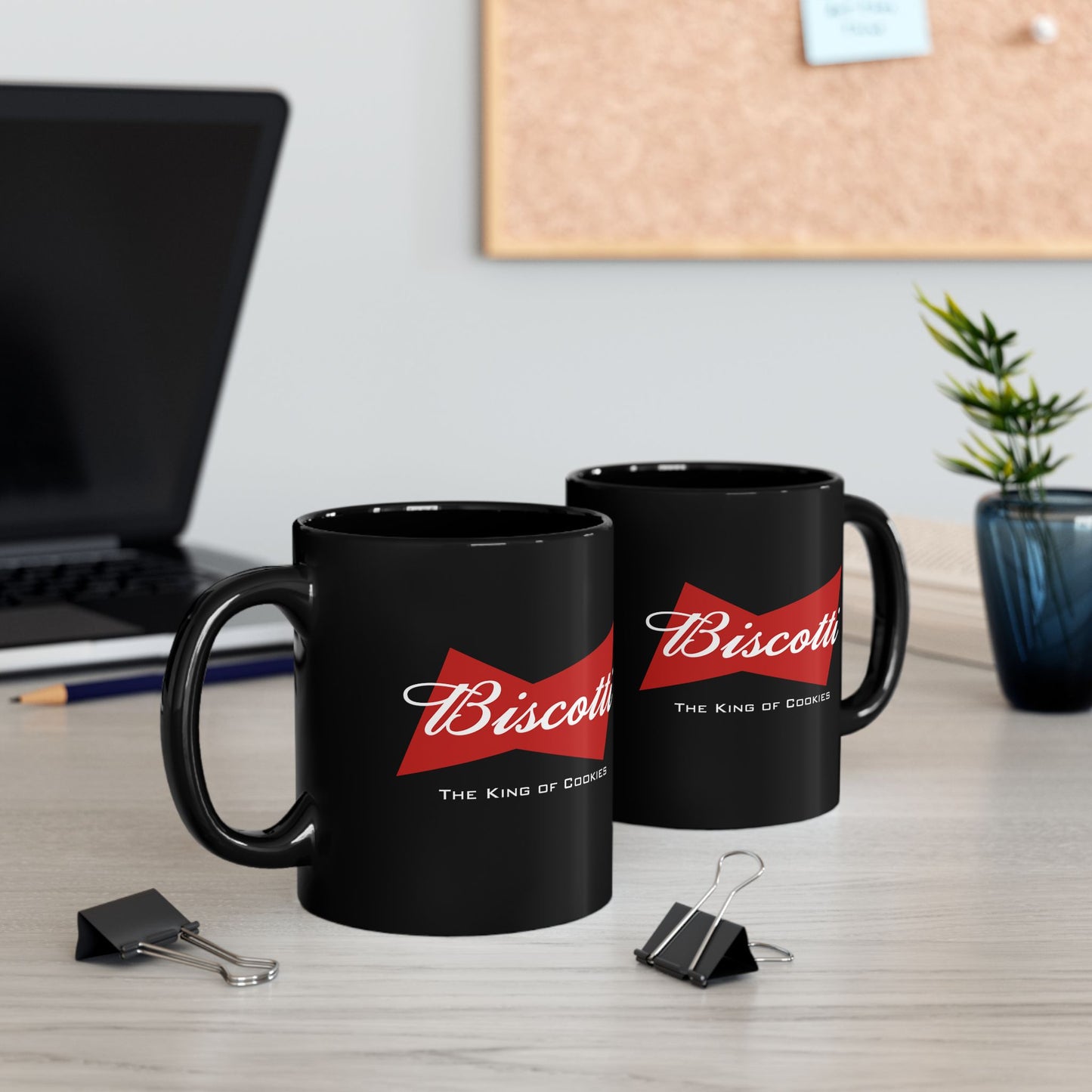 Biscotti King of Cookies Black Mug (11oz, 15oz)