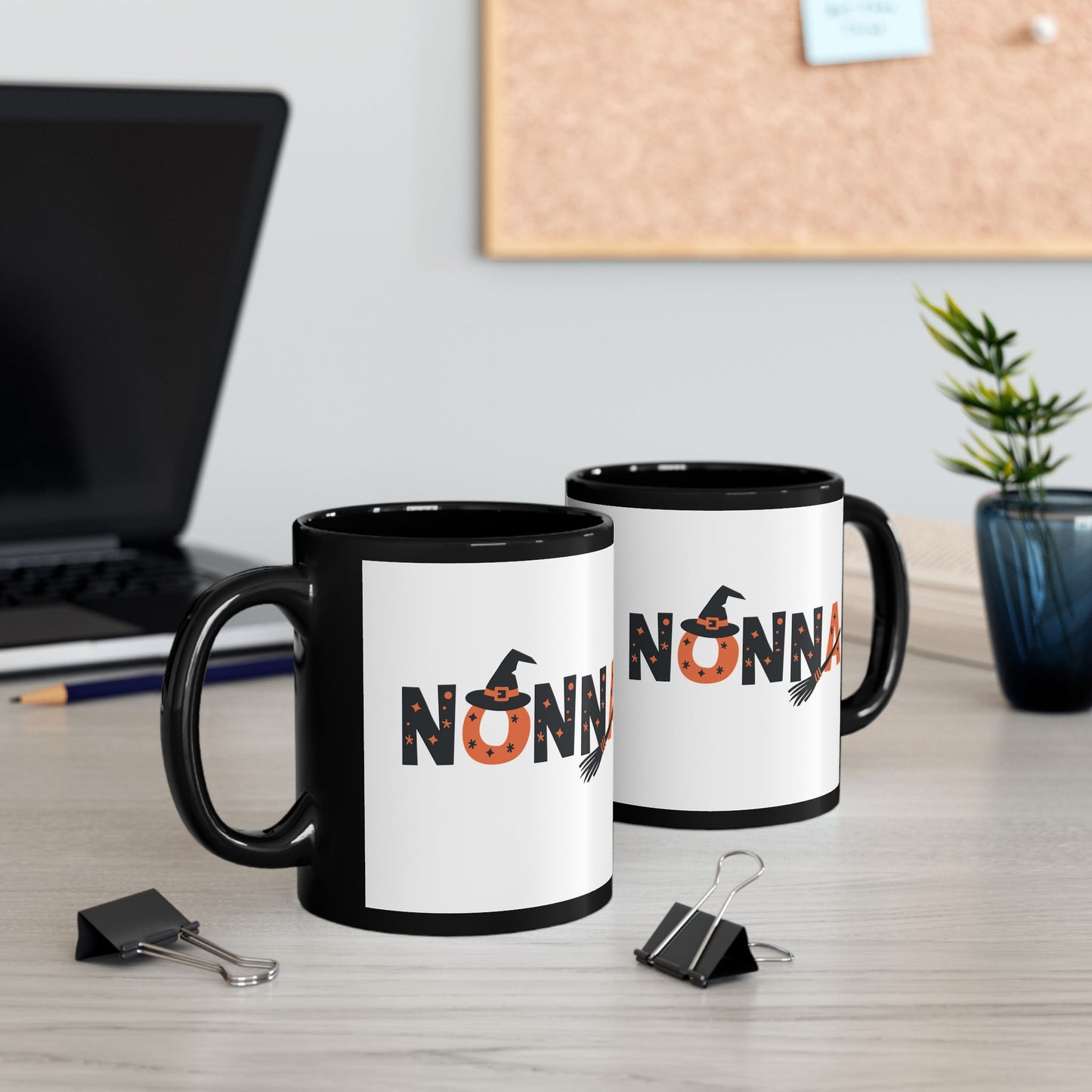 Nonna Witch Halloween Black Mug (11oz, 15oz)