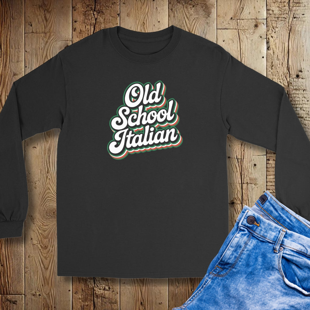 Retro Old School Italian Unisex Long Sleeve Tee