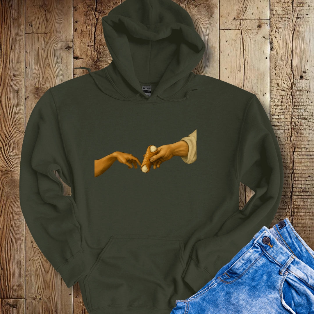 Creation of Adam Michelangelo Cannoli Hoodie Sweatshirt