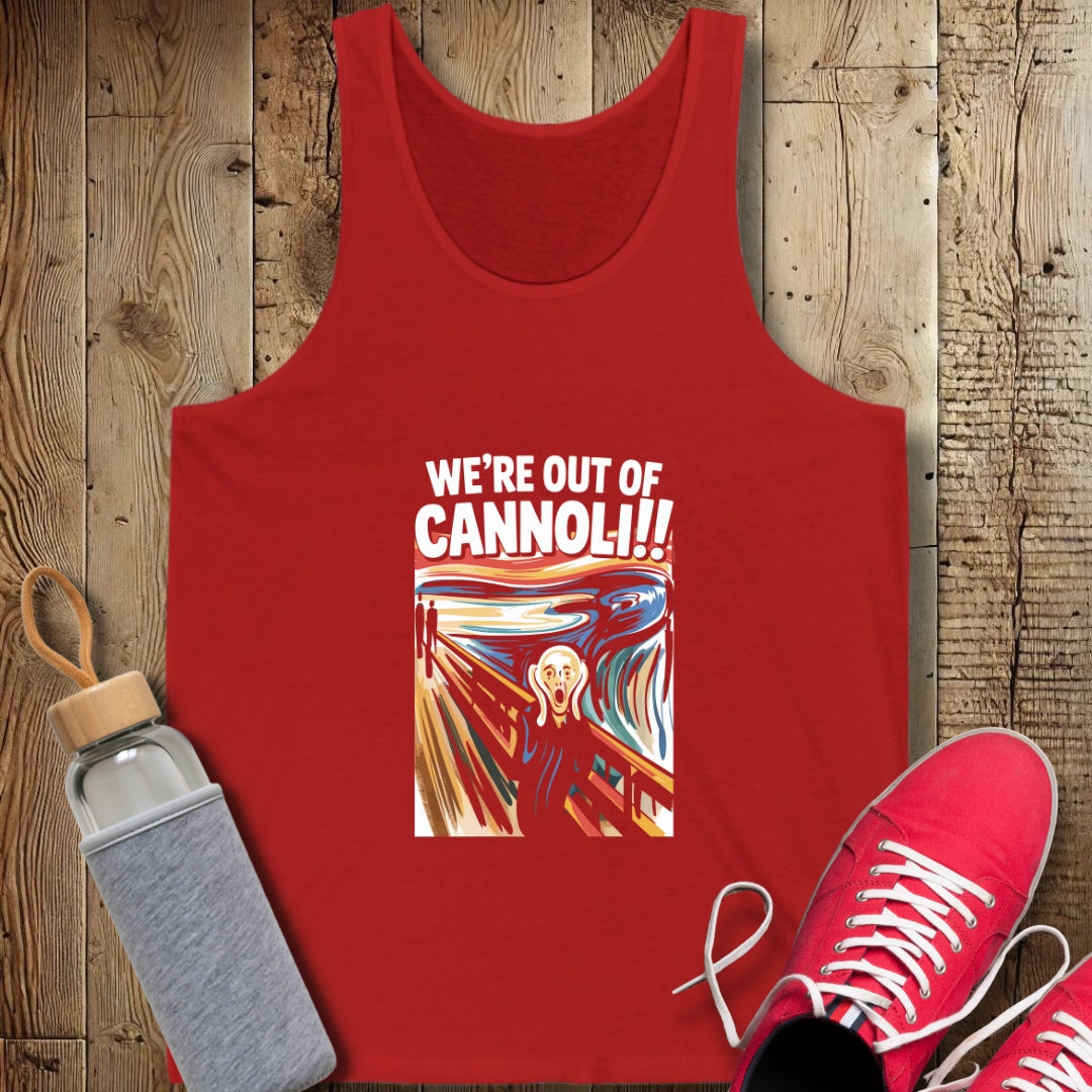 The Scream We're Out of Cannoli Unisex Jersey Tank