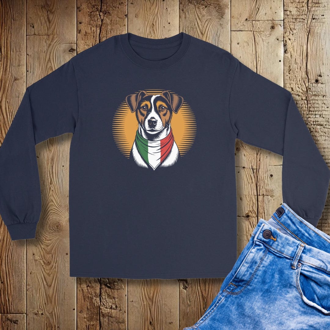 Jack Russell Italian Flag Bandana Unisex Long Sleeve Tee