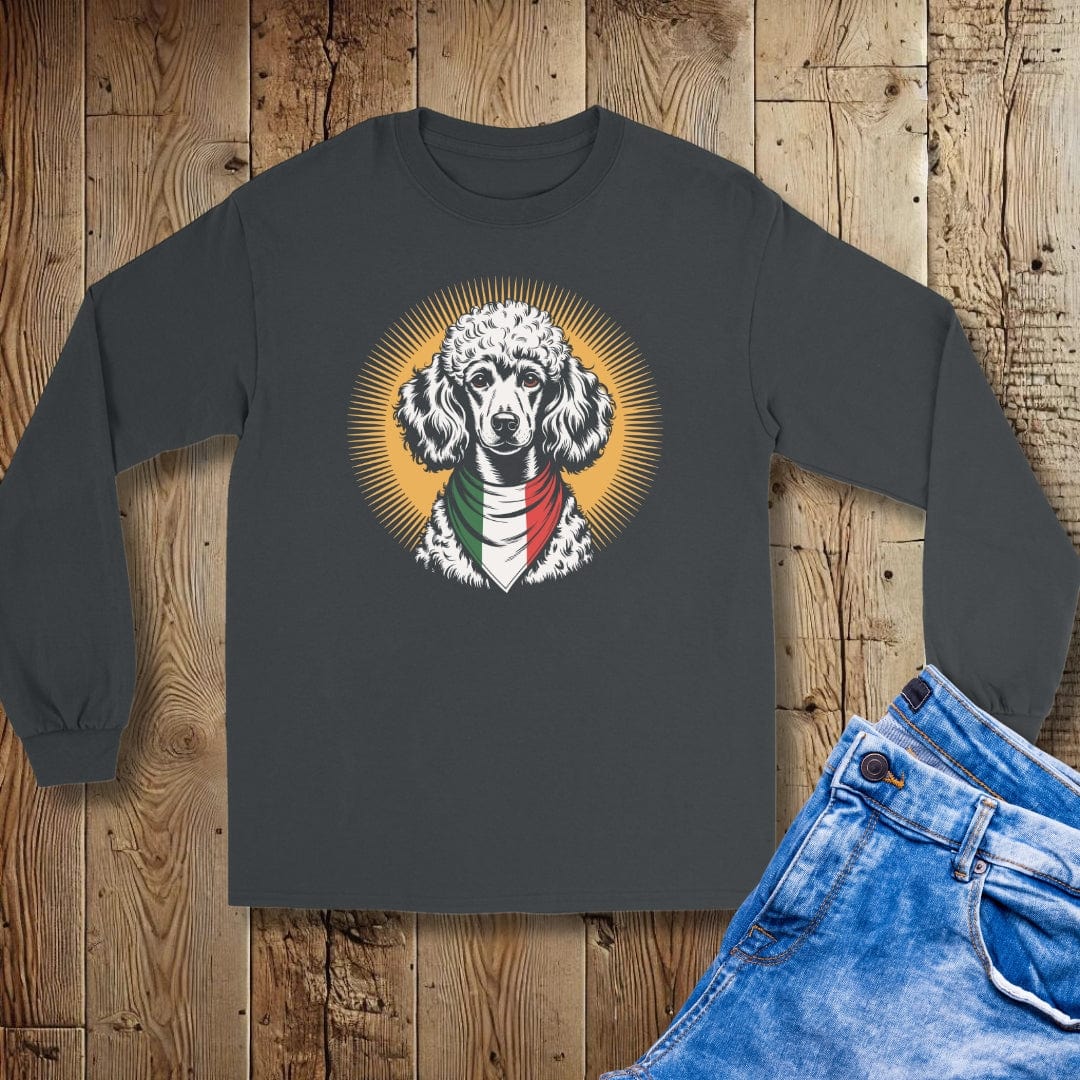 Poodle Italian Flag Bandana Unisex Long Sleeve Tee