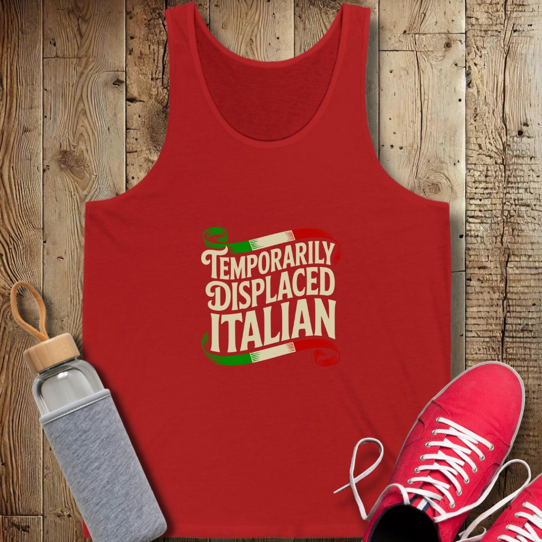 Temporarily Displaced Italian Unisex Jersey Tank