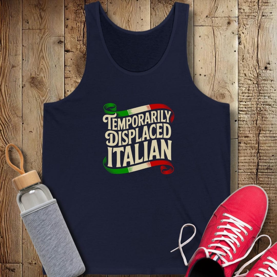 Temporarily Displaced Italian Unisex Jersey Tank