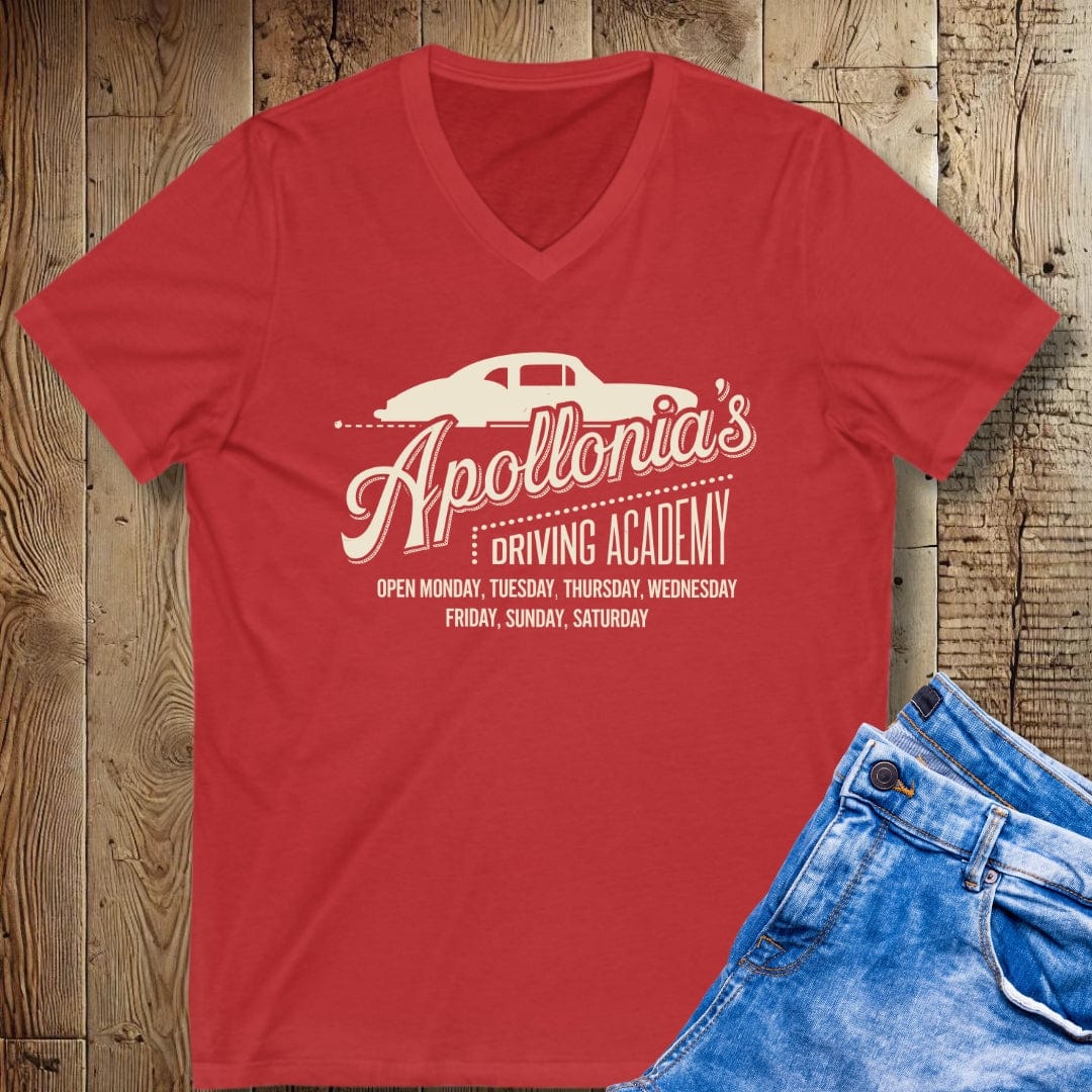 Apollonia's Driving Academy Godfather Short Sleeve V-Neck Tee