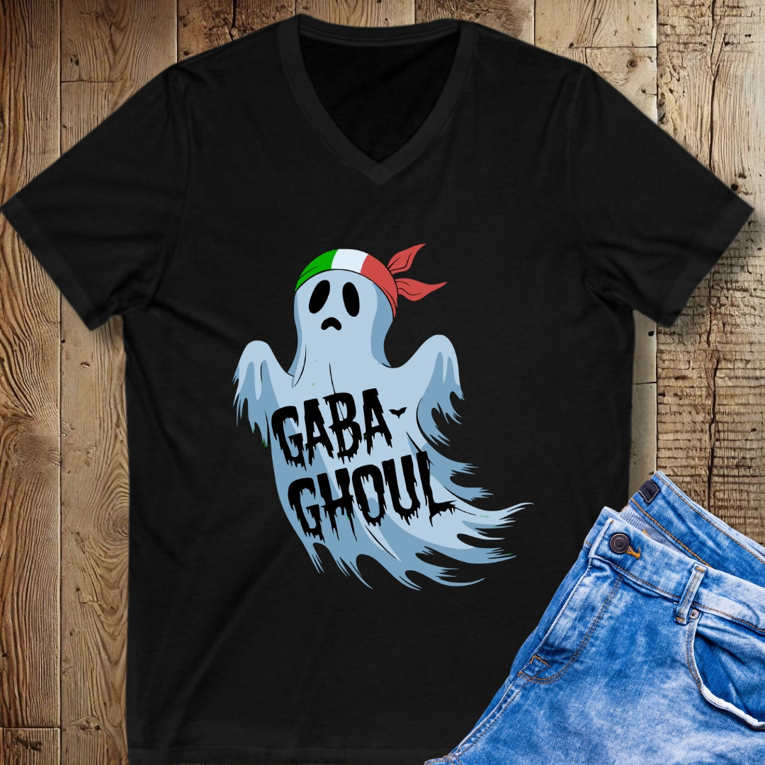 Gabaghoul Halloween Short Sleeve V-Neck Tee