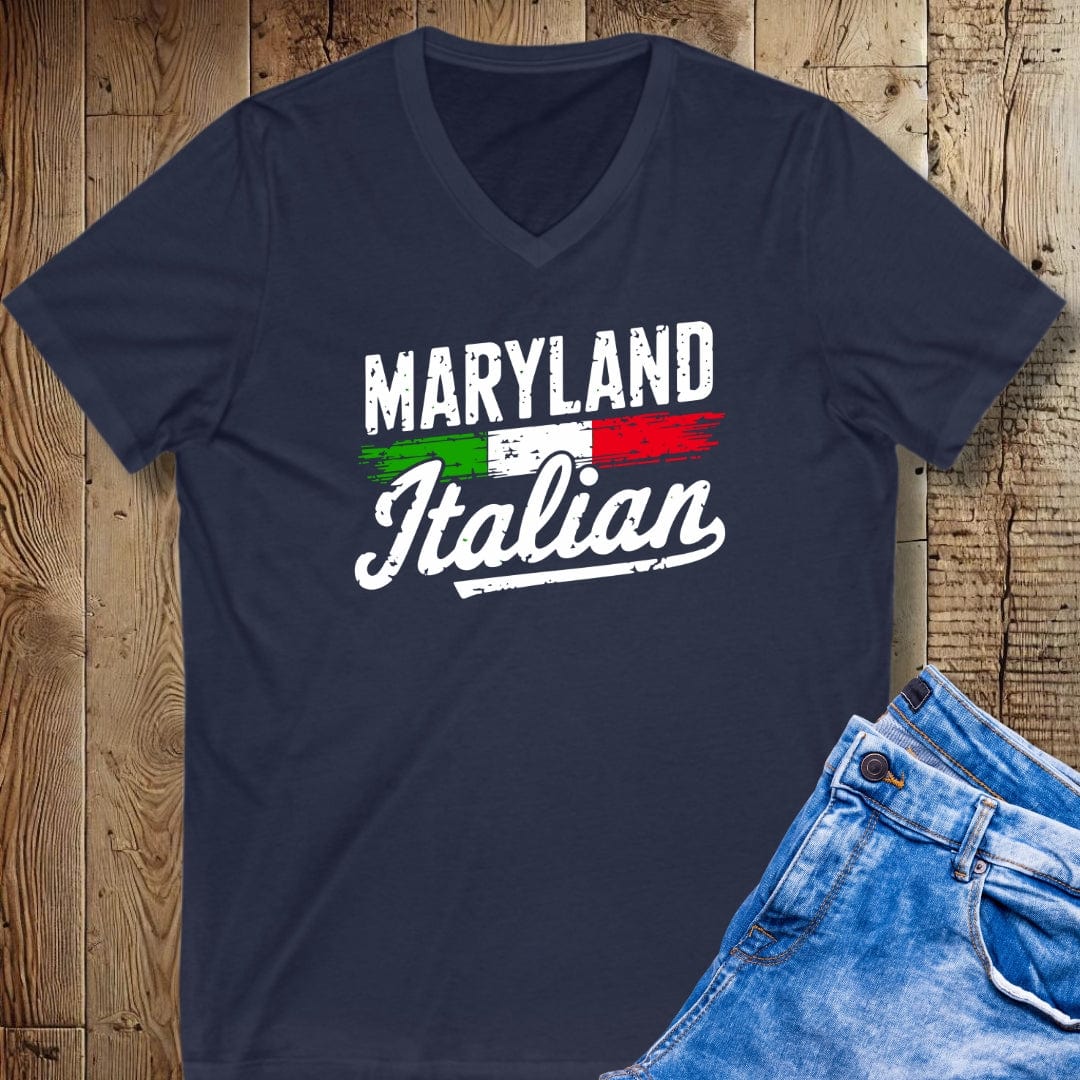 Maryland Italian Short Sleeve V-Neck Tee
