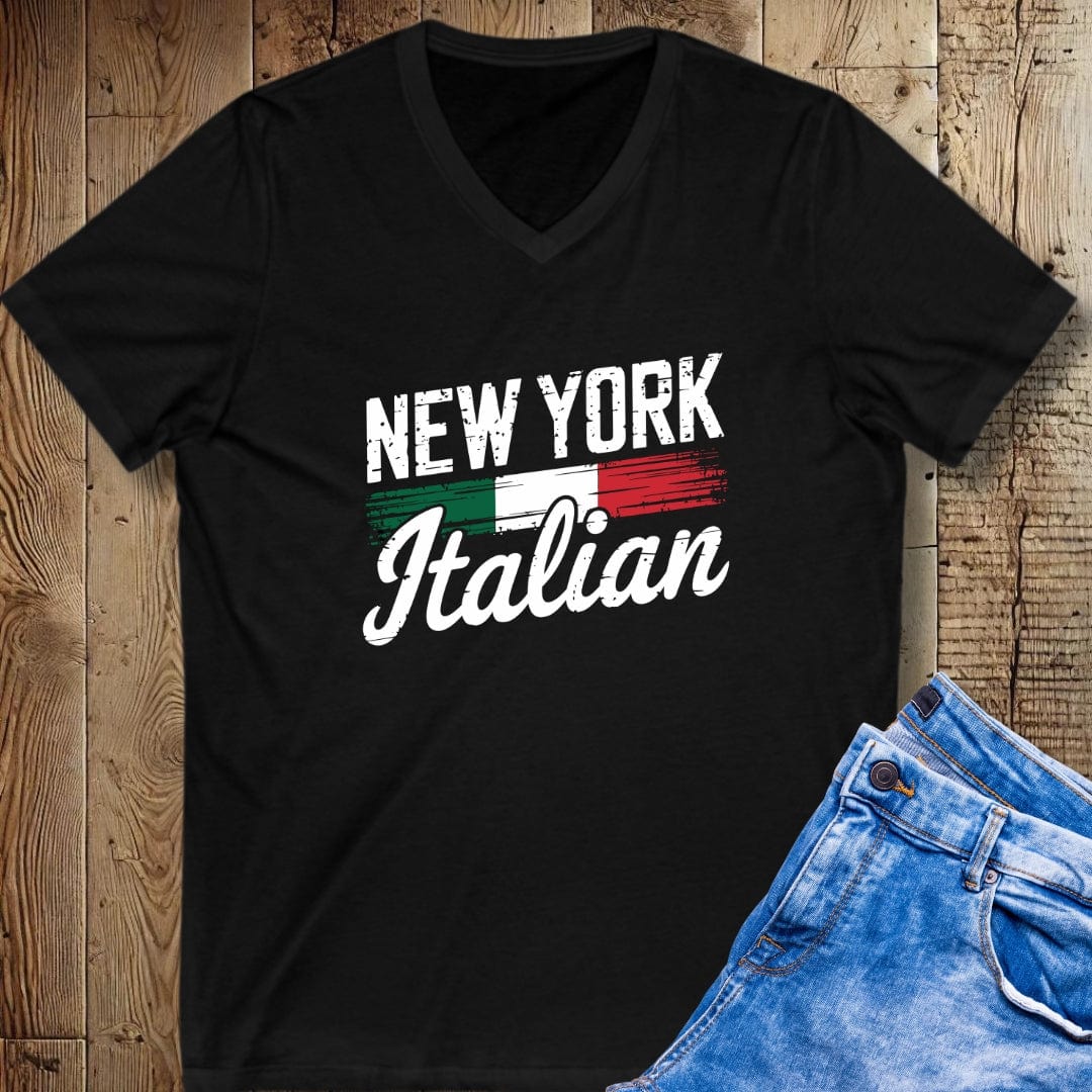 New York Italian Short Sleeve V-Neck Tee