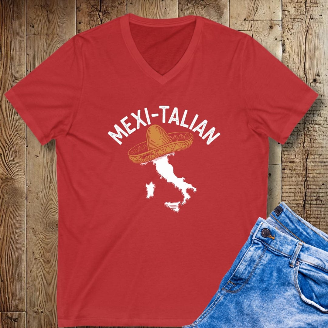 Mexi Talian Half Mexican Short Sleeve V-Neck Tee