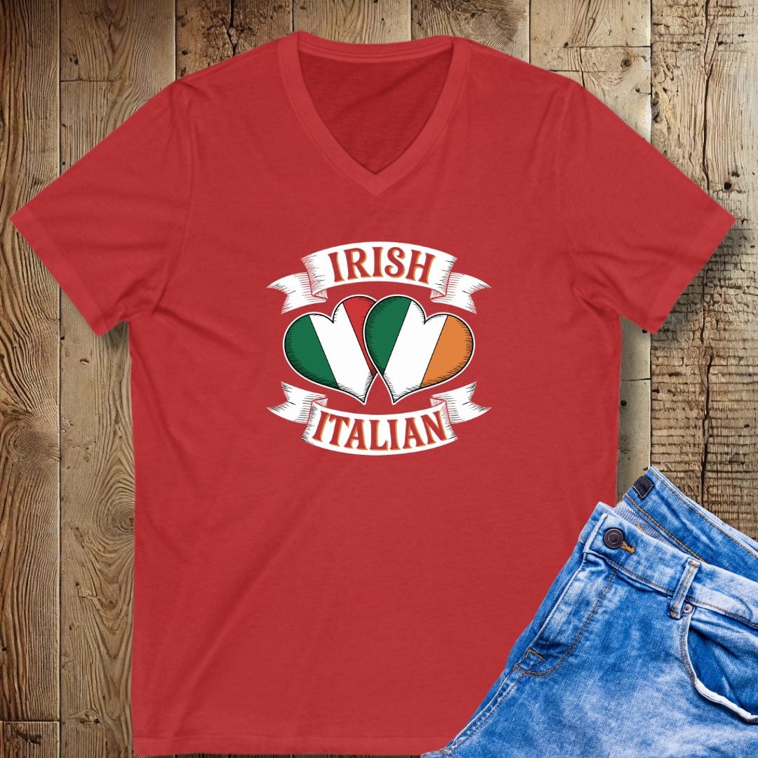 Half Irish Italian Short Sleeve V-Neck Tee