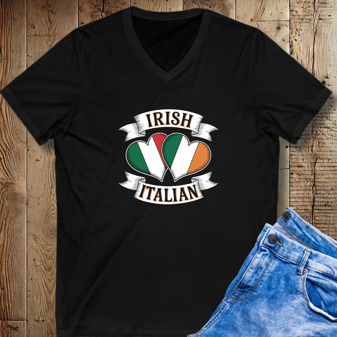Half Irish Italian Short Sleeve V-Neck Tee