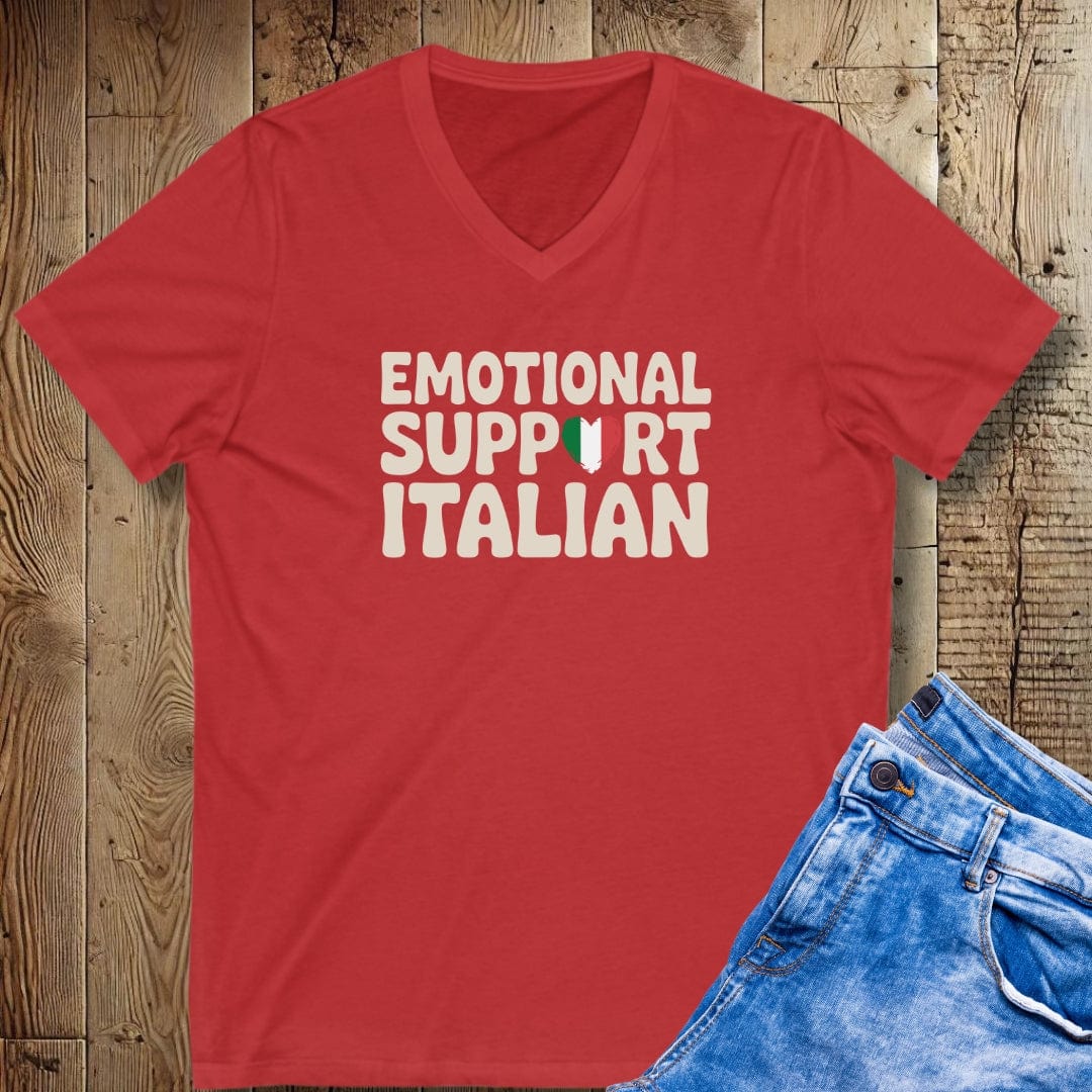 Emotional Support Italian Short Sleeve V-Neck Tee