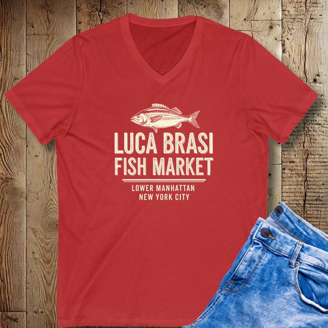 Luca Brasi Fish Market Short Sleeve V-Neck Tee