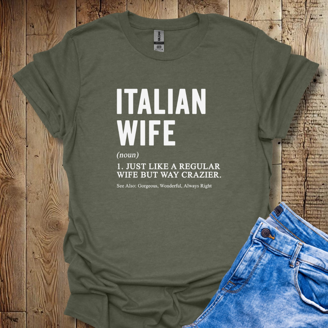 Italian Wife Definition Lightweight Unisex T-shirt