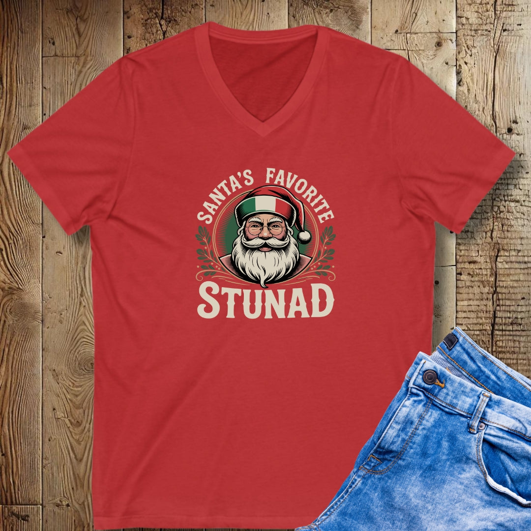Santa's Favorite Stunad V-Neck Tee