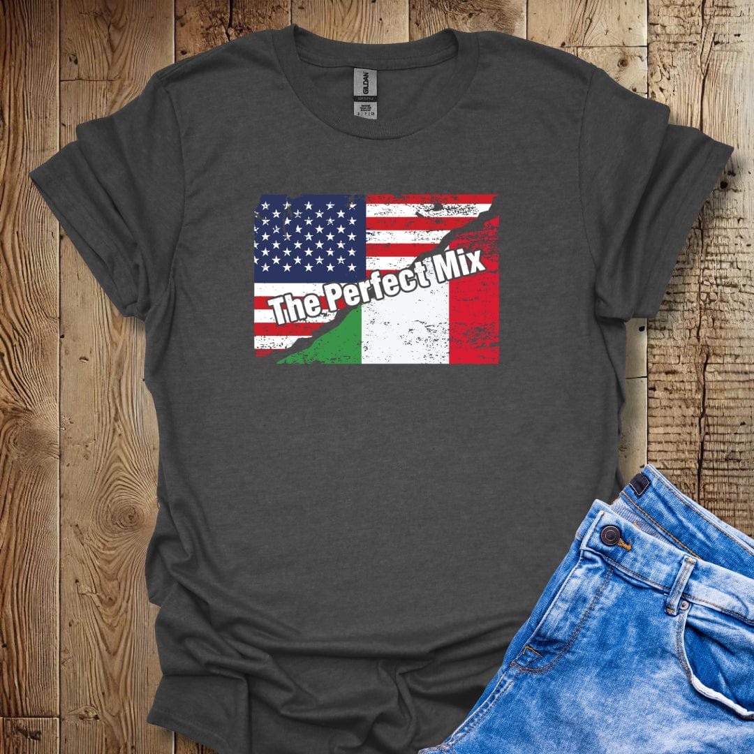 The Perfect Mix Italian American Flags Lightweight Unisex T-shirt