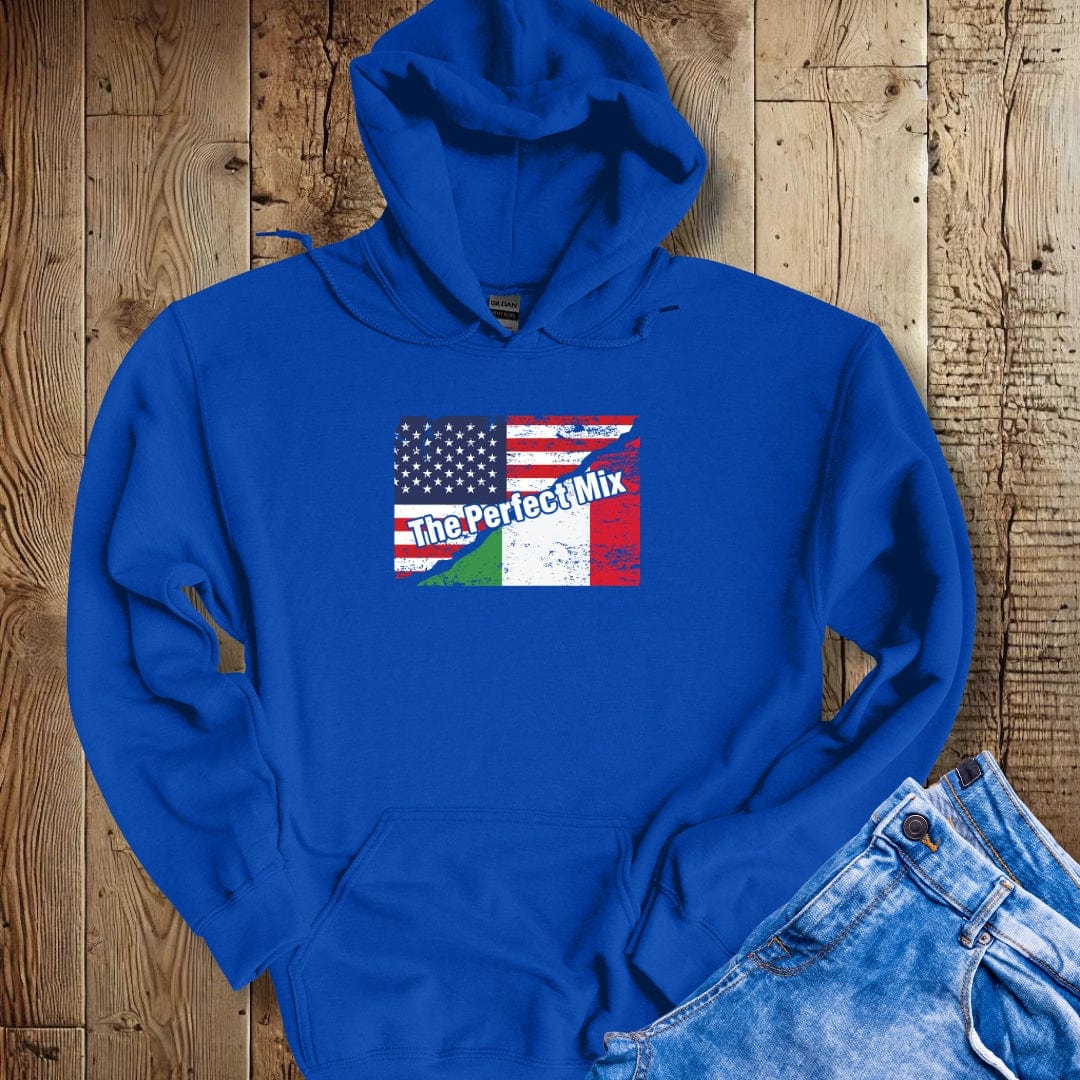 The Perfect Mix Italian American Flags Hoodie Sweatshirt