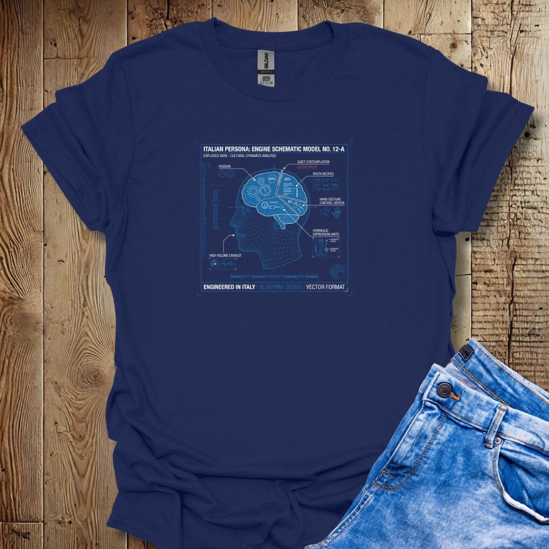 Italian Persona Schematic Brain Lightweight Unisex T-shirt