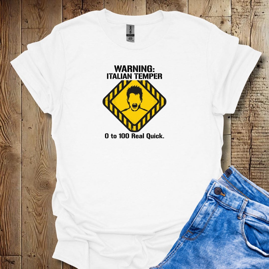 Warning Italian Temper Lightweight Unisex T-shirt