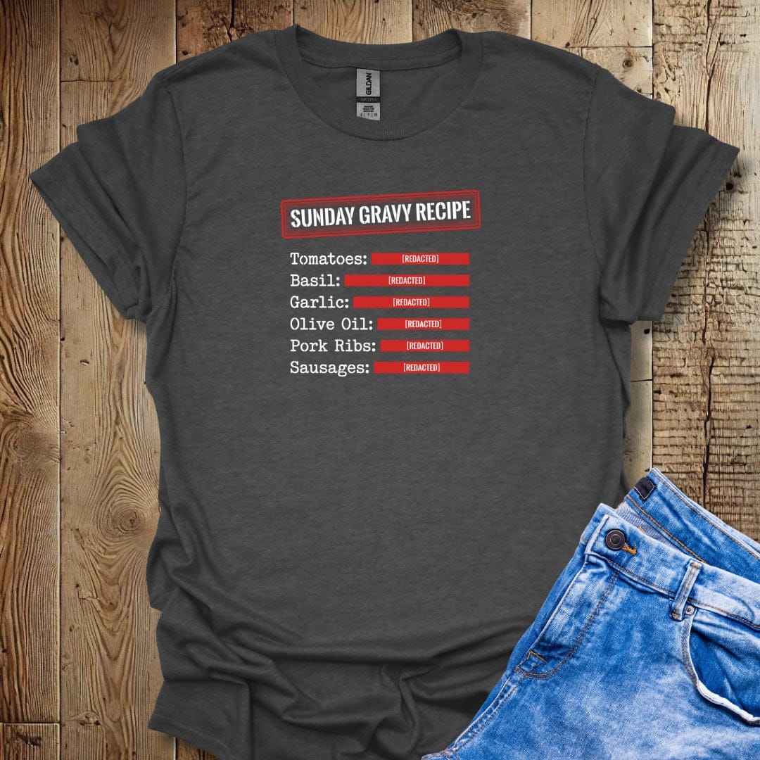 Family Secret Sunday Gravy Recipe Shirt Lightweight Unisex T-shirt