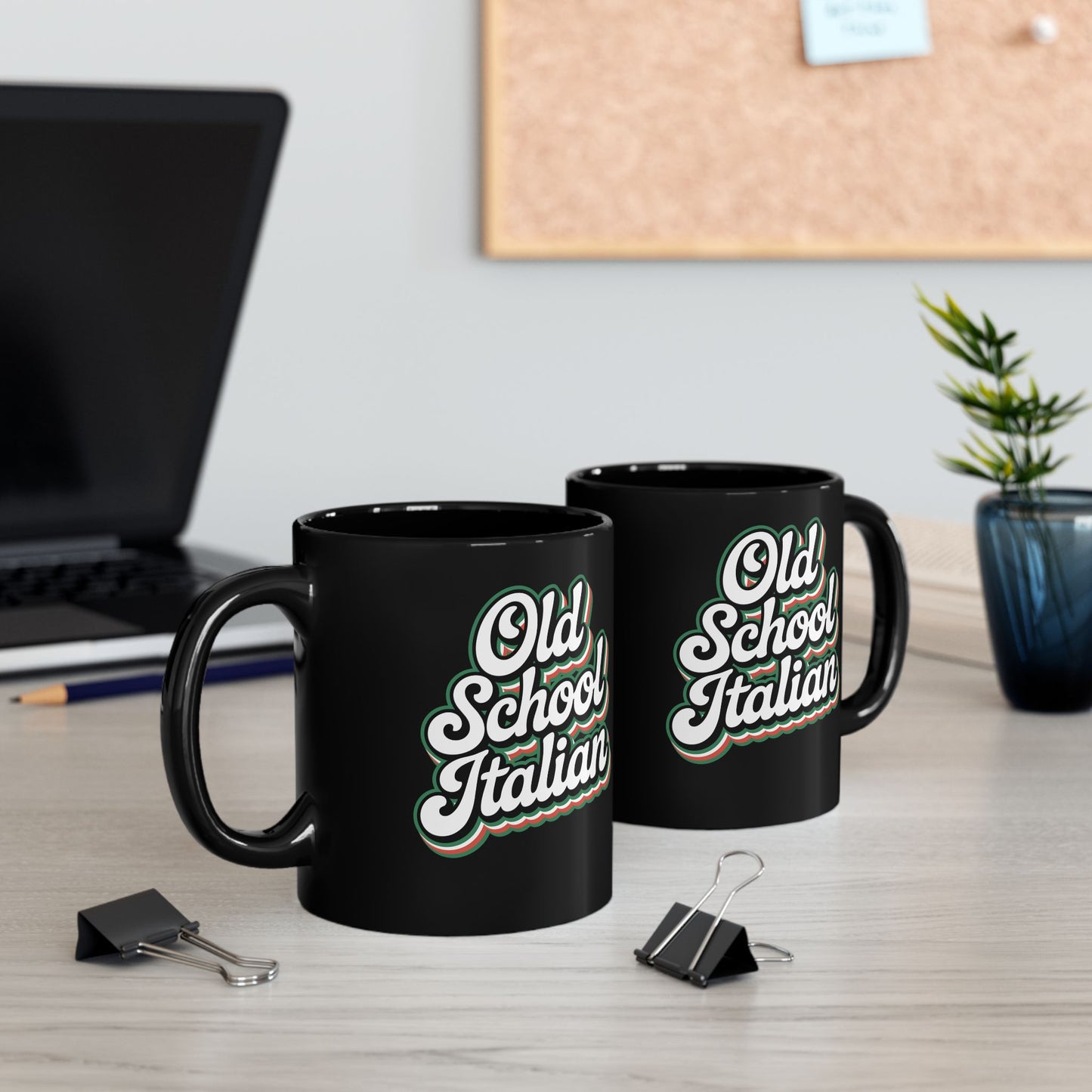 Old School Italian Black Mug (11oz, 15oz)