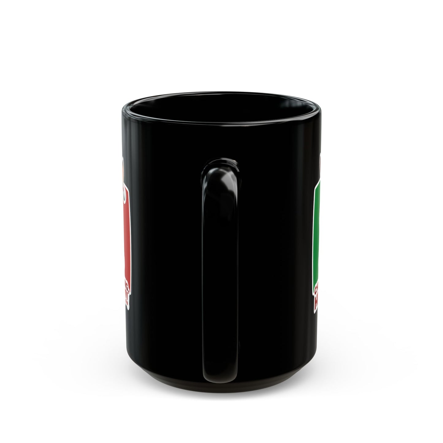 Dominick the Italian Christmas Donkey Black Mug (11oz, 15oz)