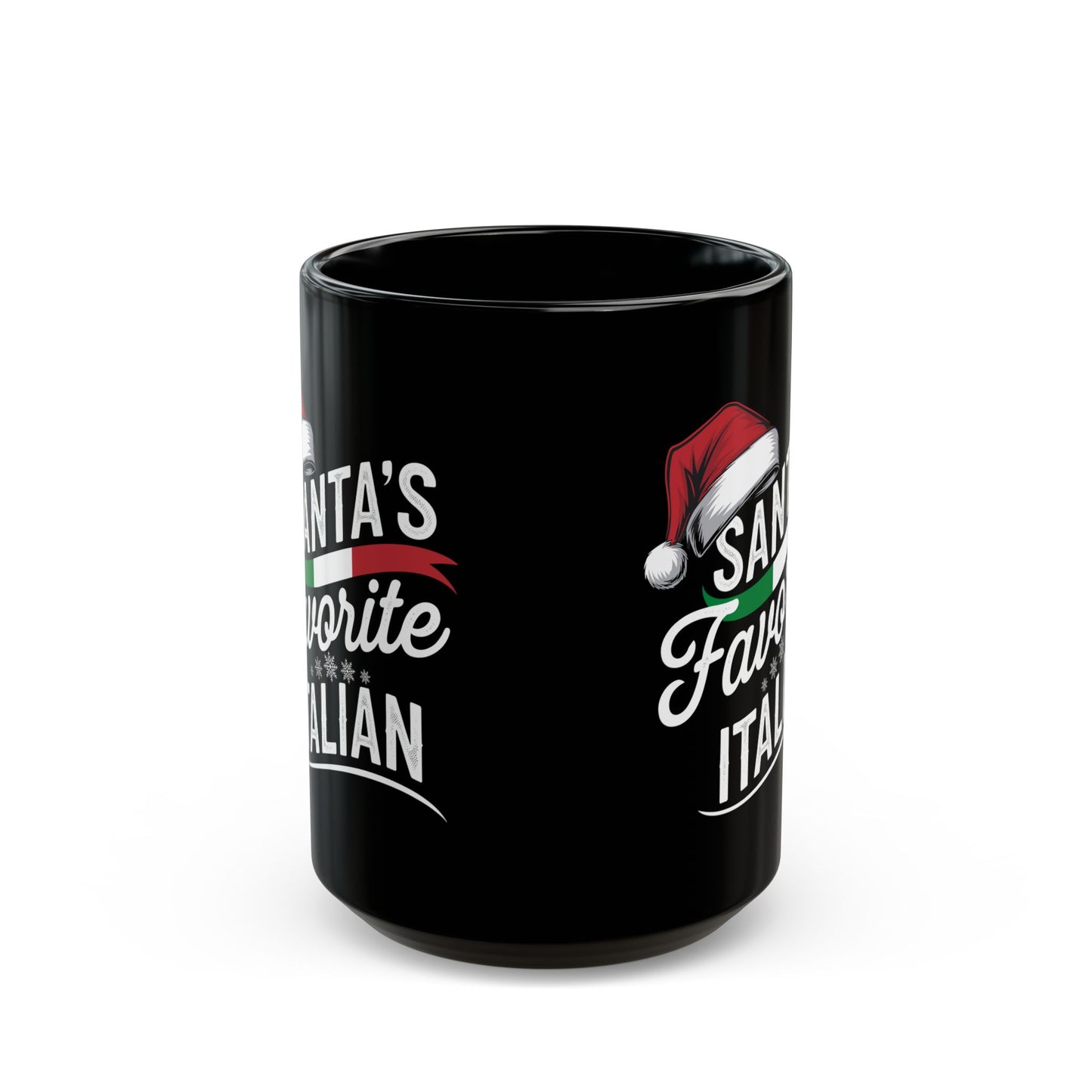 Santa's Favorite Italian Black Mug (11oz, 15oz)