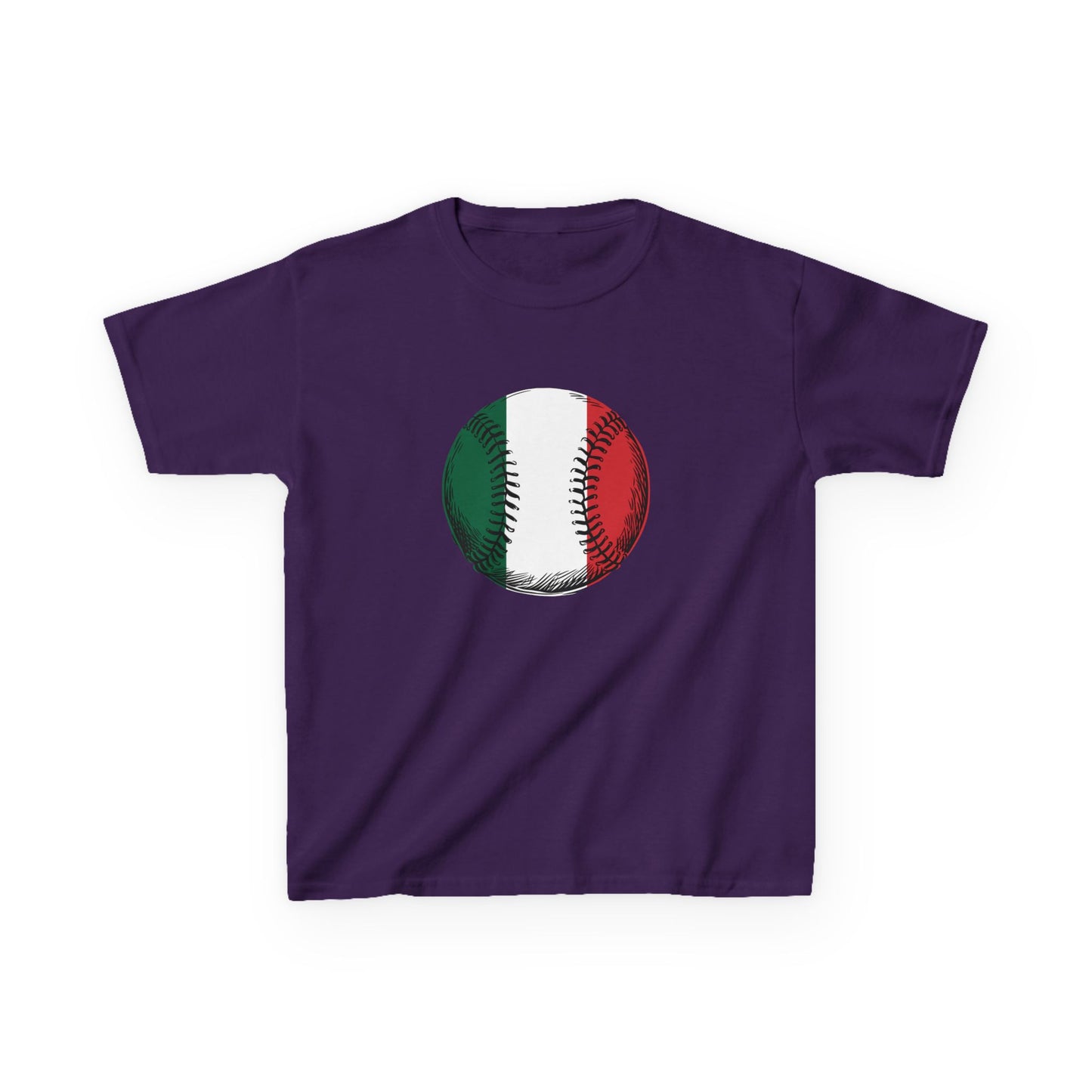 Italian Flag Baseball Kids Tee