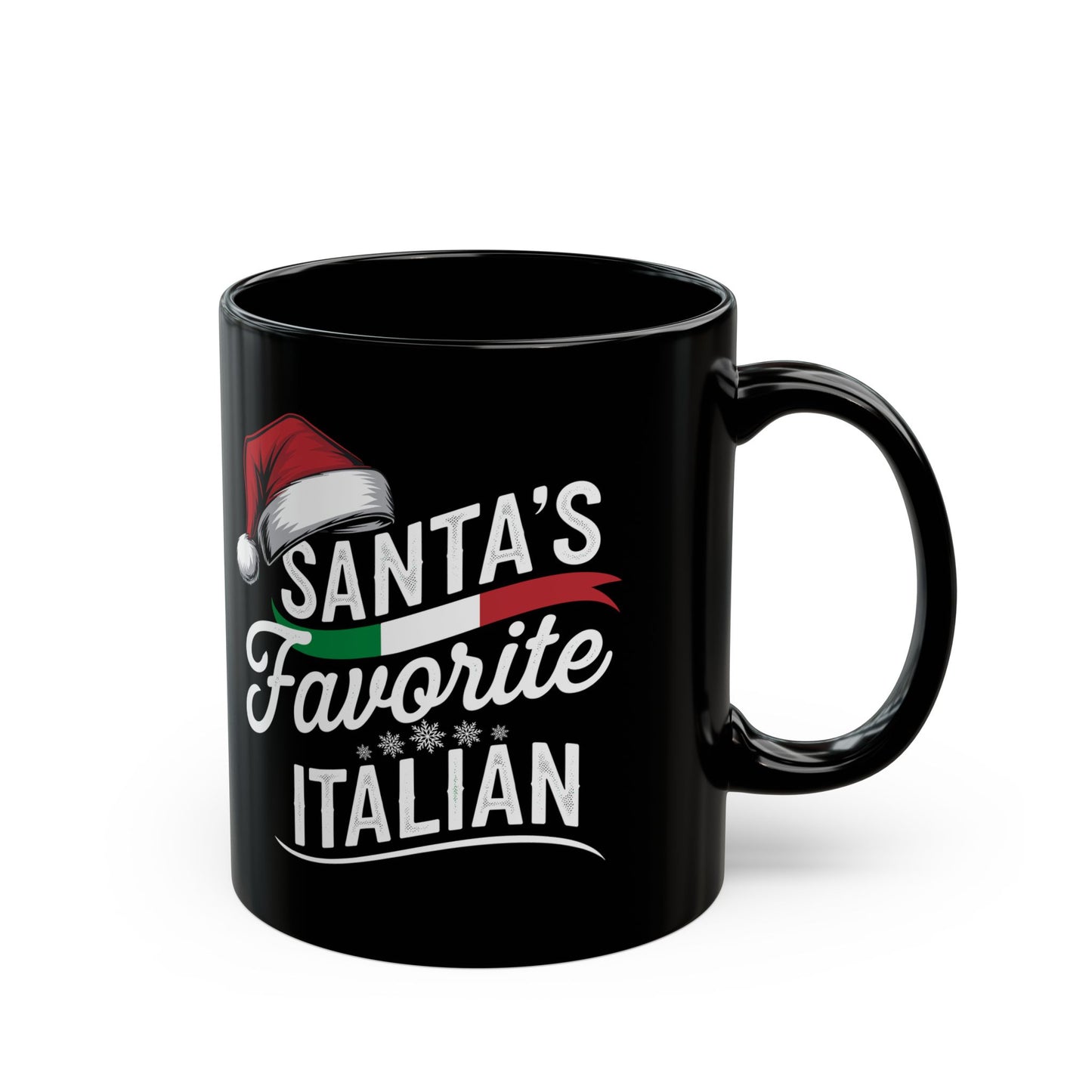 Santa's Favorite Italian Black Mug (11oz, 15oz)