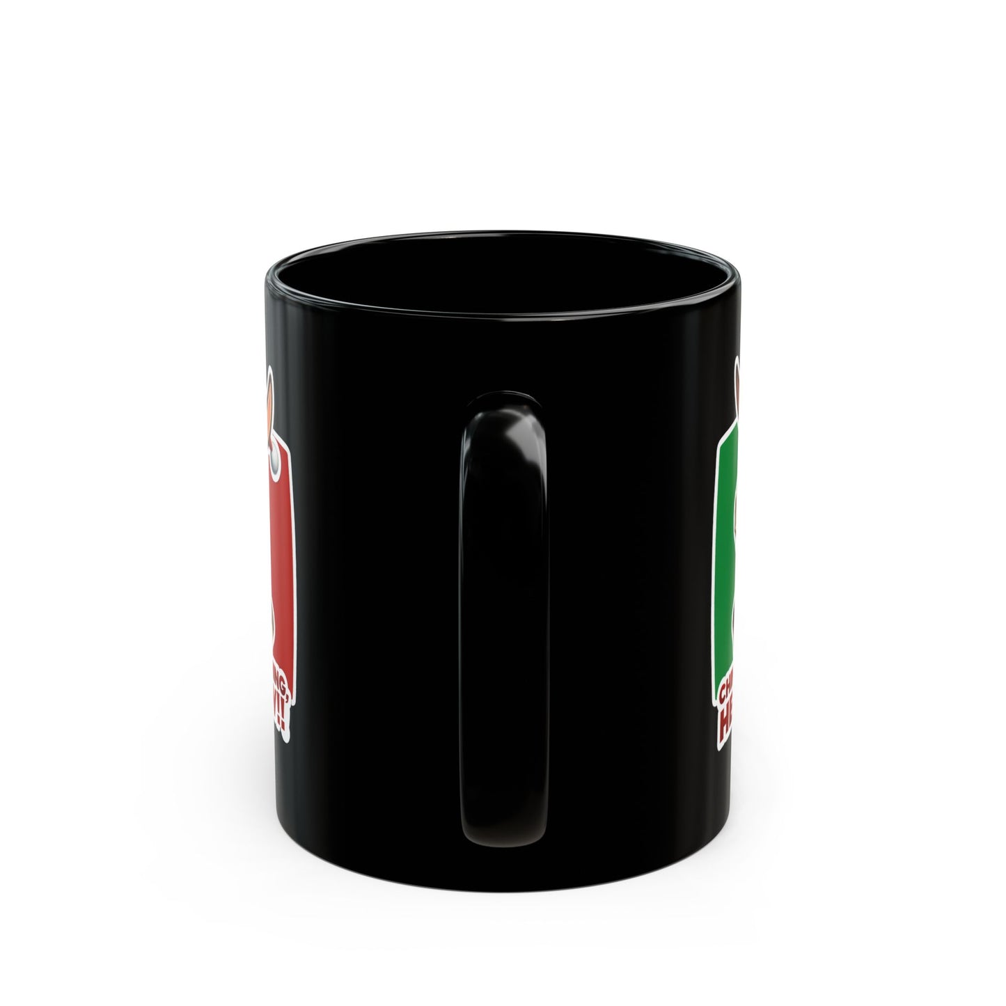Dominick the Italian Christmas Donkey Black Mug (11oz, 15oz)