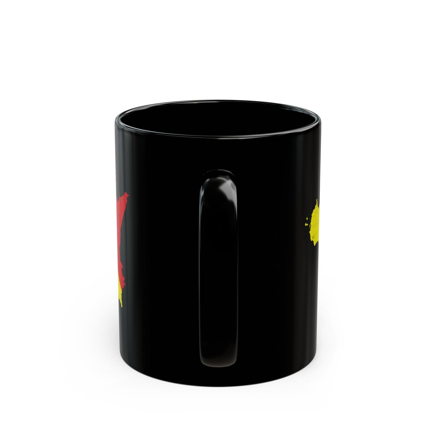 Map of Sicily with Distressed Effect Black Mug (11oz, 15oz)