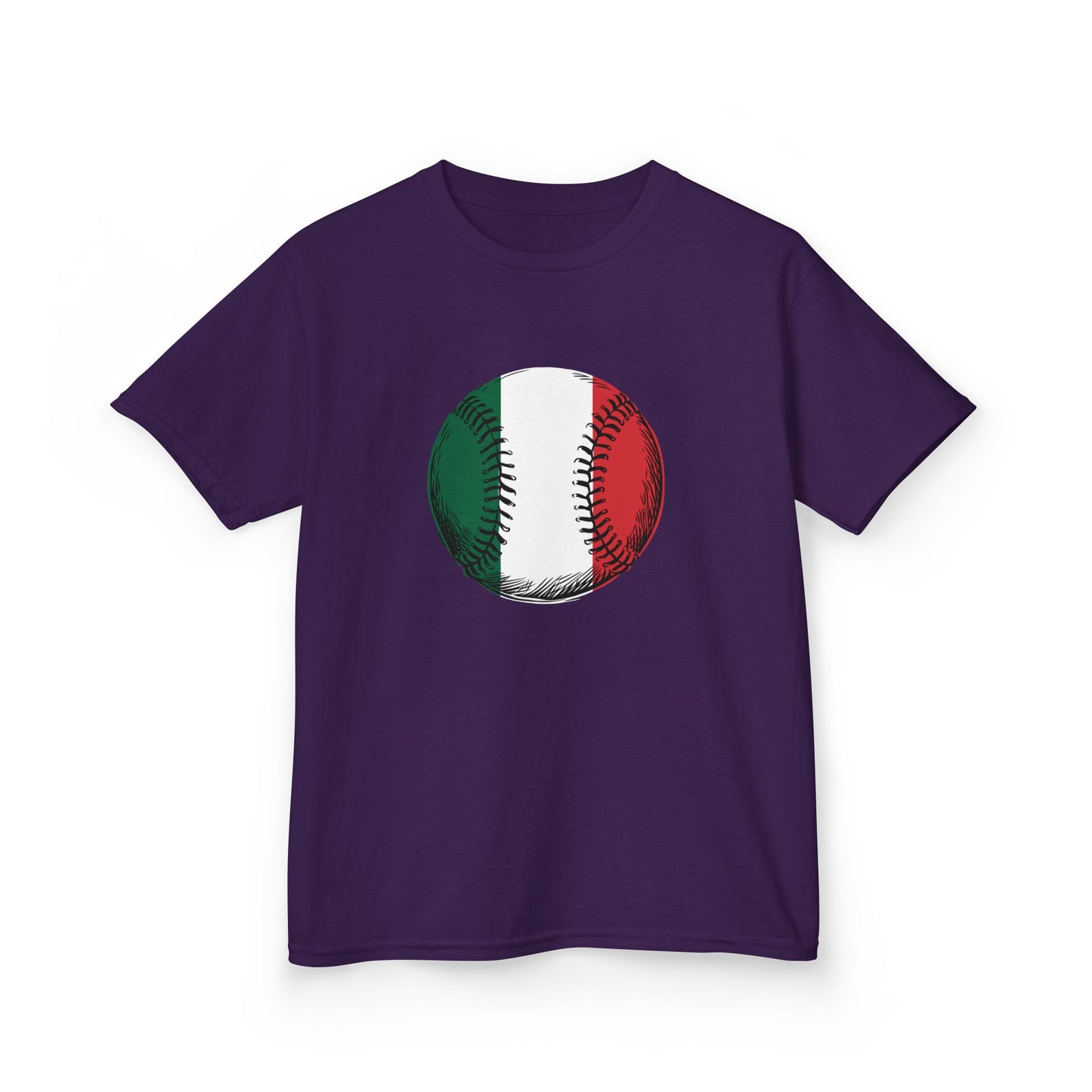 Italian Flag Baseball Kids Tee