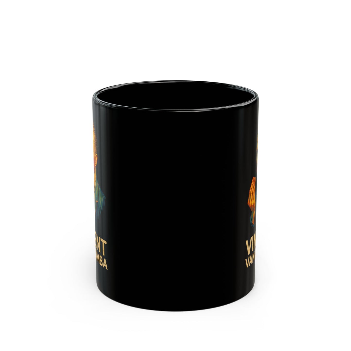 Vincent van Goomba Cornicello Hand Gesture Black Mug (11oz, 15oz)
