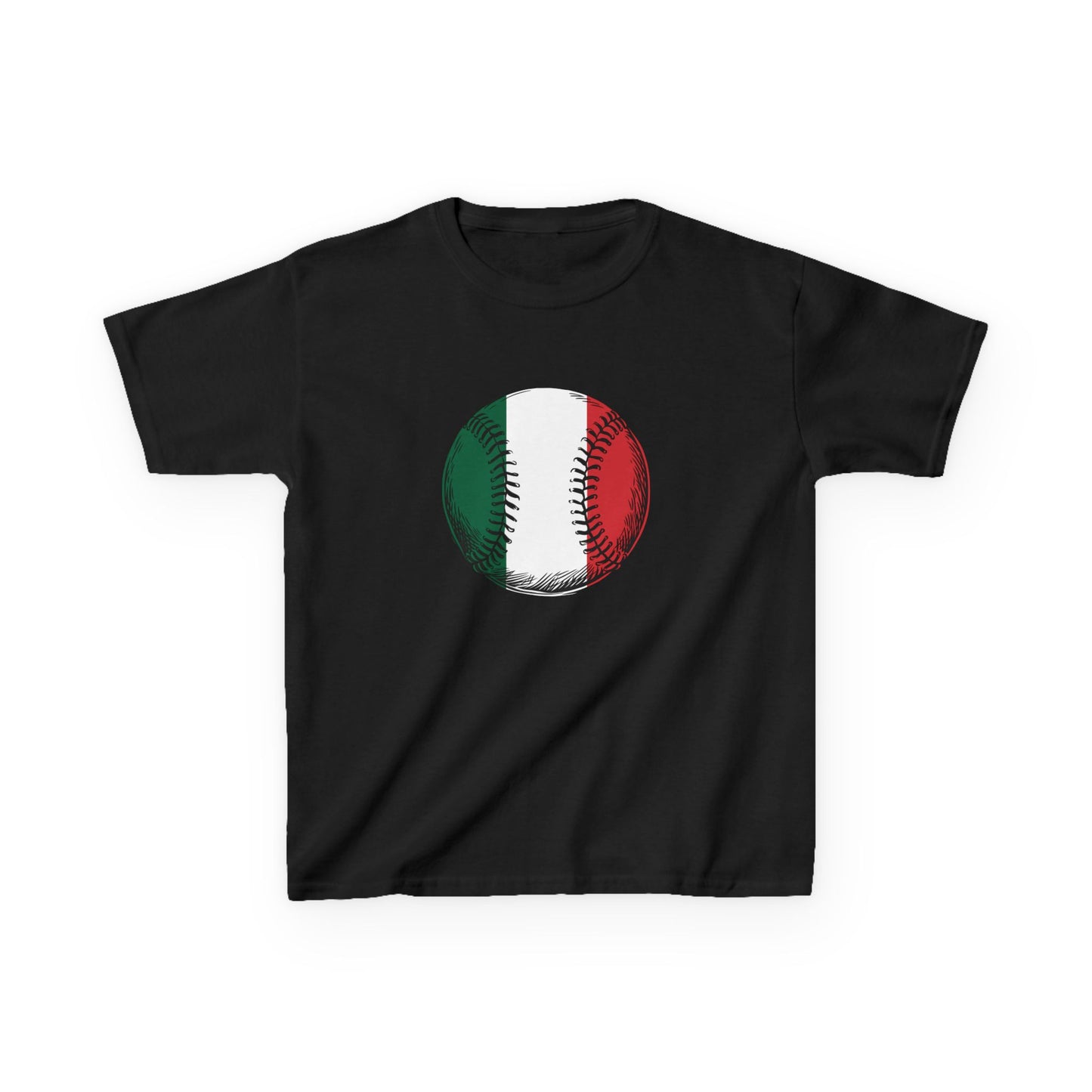 Italian Flag Baseball Kids Tee