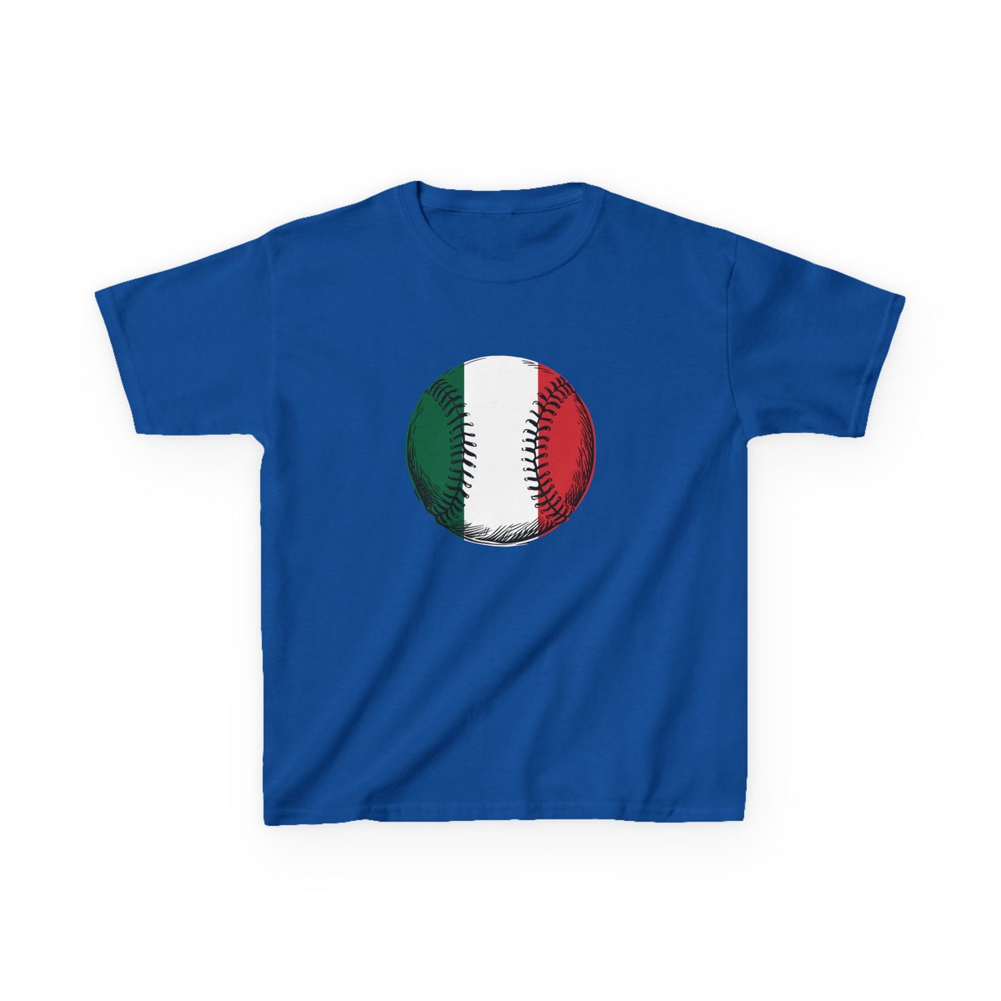 Italian Flag Baseball Kids Tee