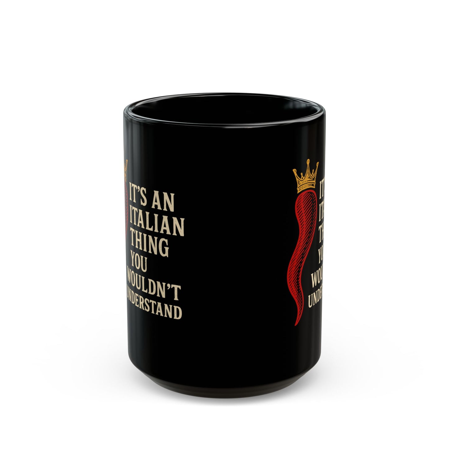 Italian Thing Cornicello Malocchio Black Mug (11oz, 15oz)