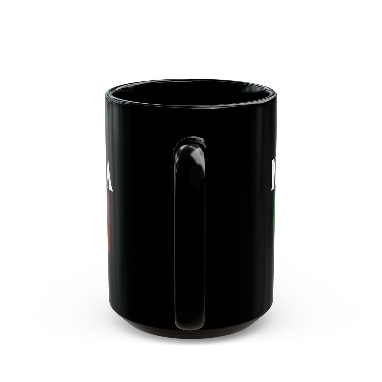 Nonna Italian Flag Distressed Effect Black Mug (11oz, 15oz)