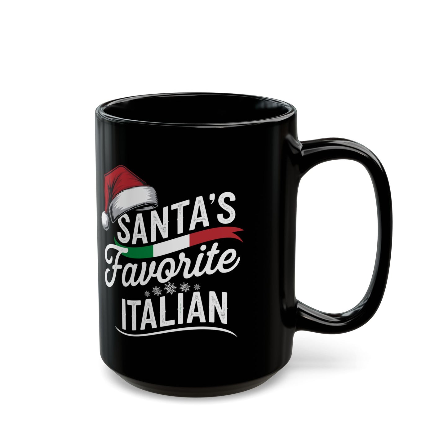 Santa's Favorite Italian Black Mug (11oz, 15oz)