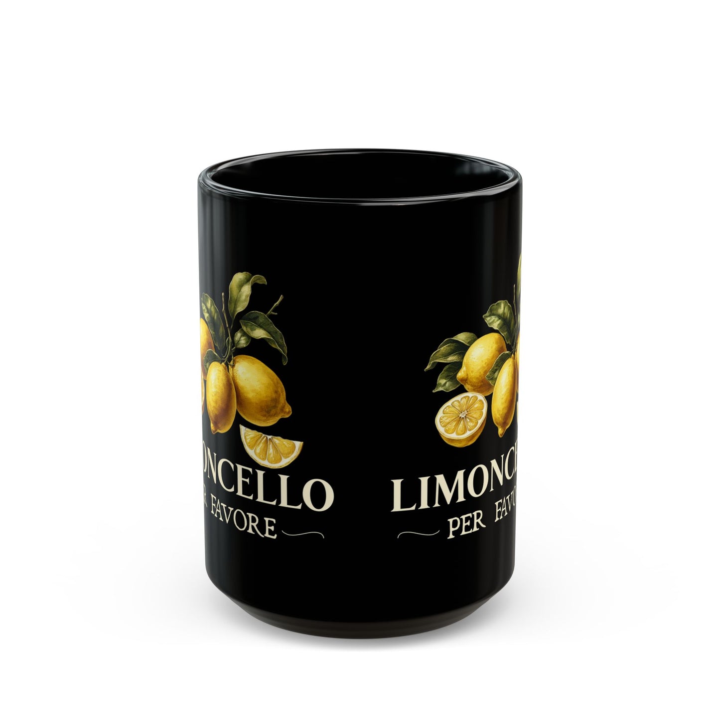 Limoncello Per Favore Black Mug (11oz, 15oz)