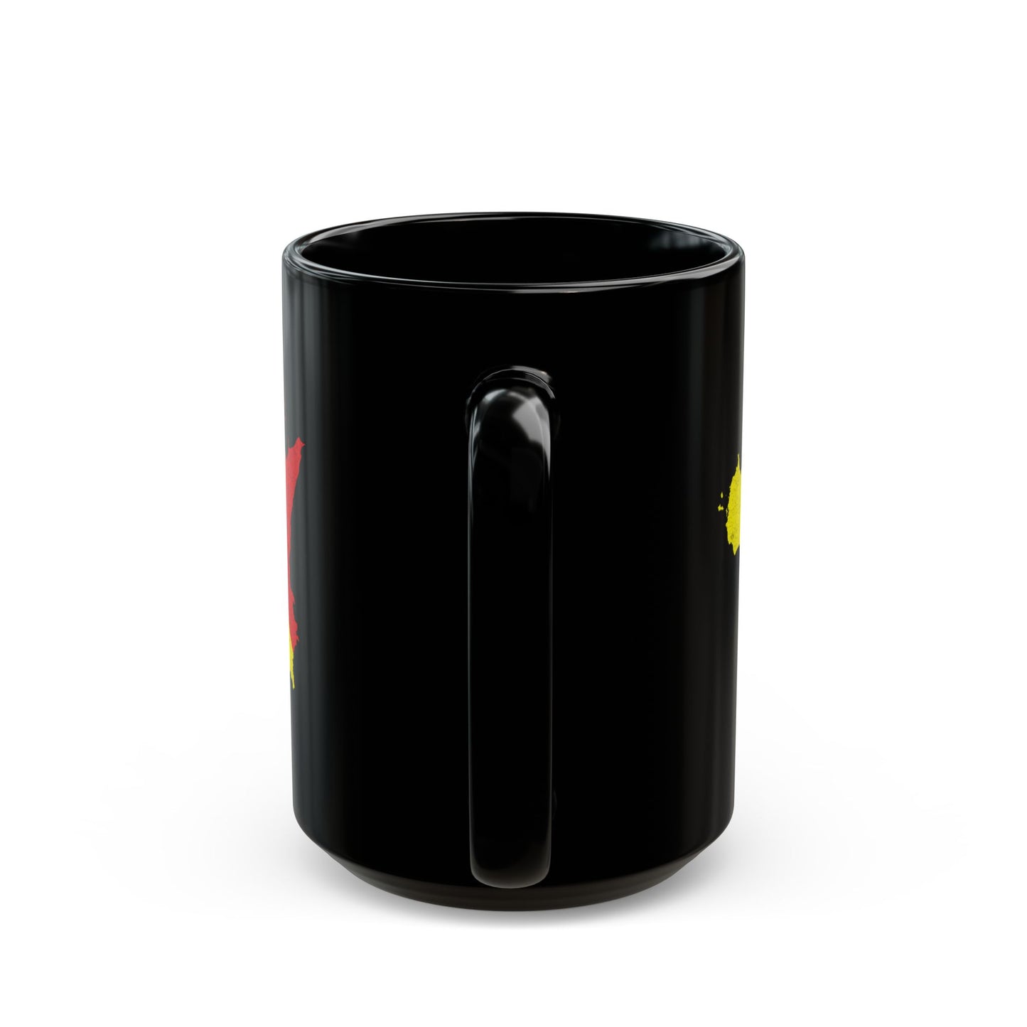 Map of Sicily with Distressed Effect Black Mug (11oz, 15oz)